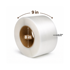 Plastic Strapping  1/2", Machine Grade, 325 Test, Clear, 9,900 length
