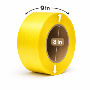 Plastic Strapping  3/8", Machine Grade, 300 Test, Yellow, 12,900 length